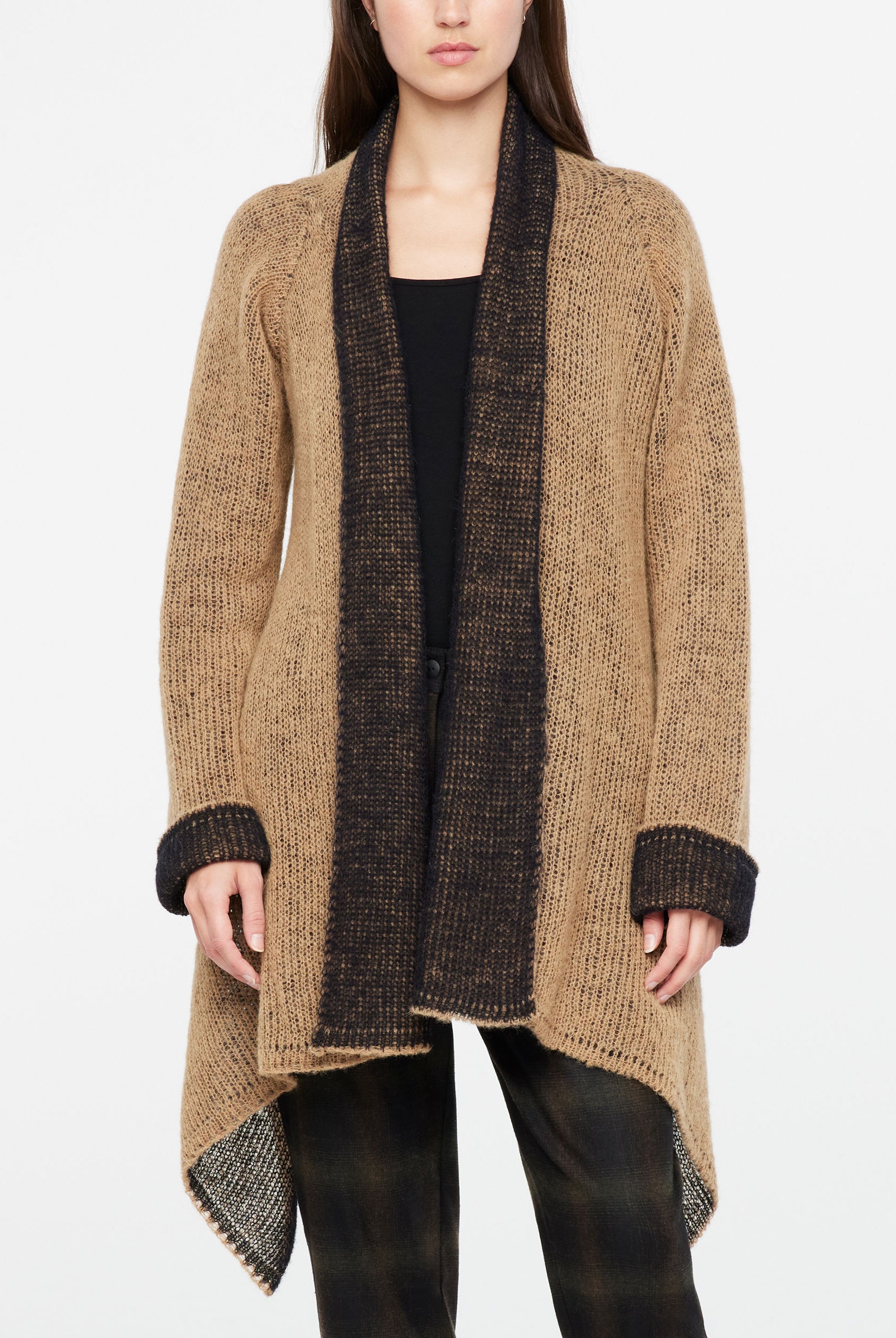 2 Sided Mohair Cardigan - Ochre
