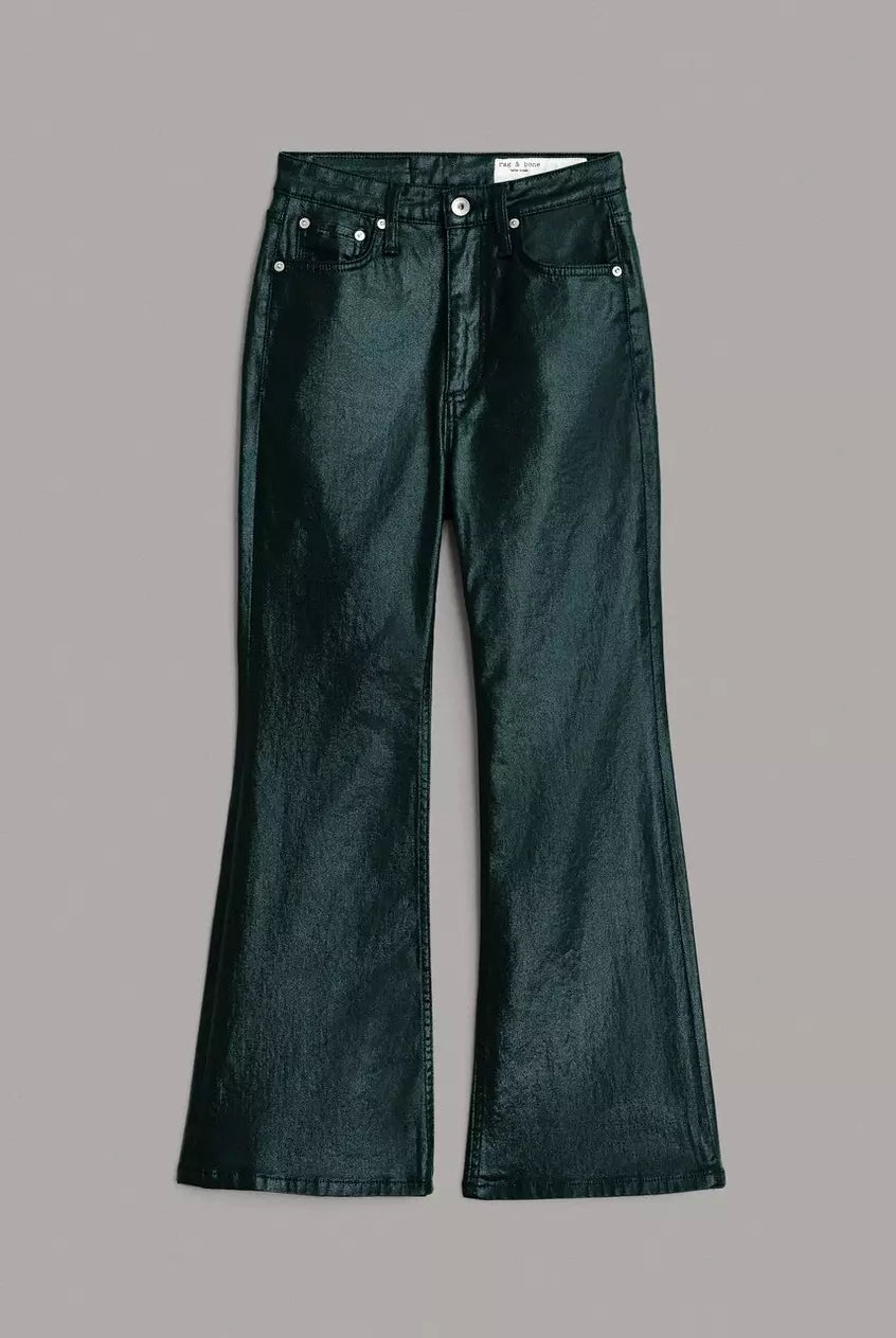 Casey Coated High Rise Ankle Flare - Pine Grove Leatherette by Rag & Bone — view 6