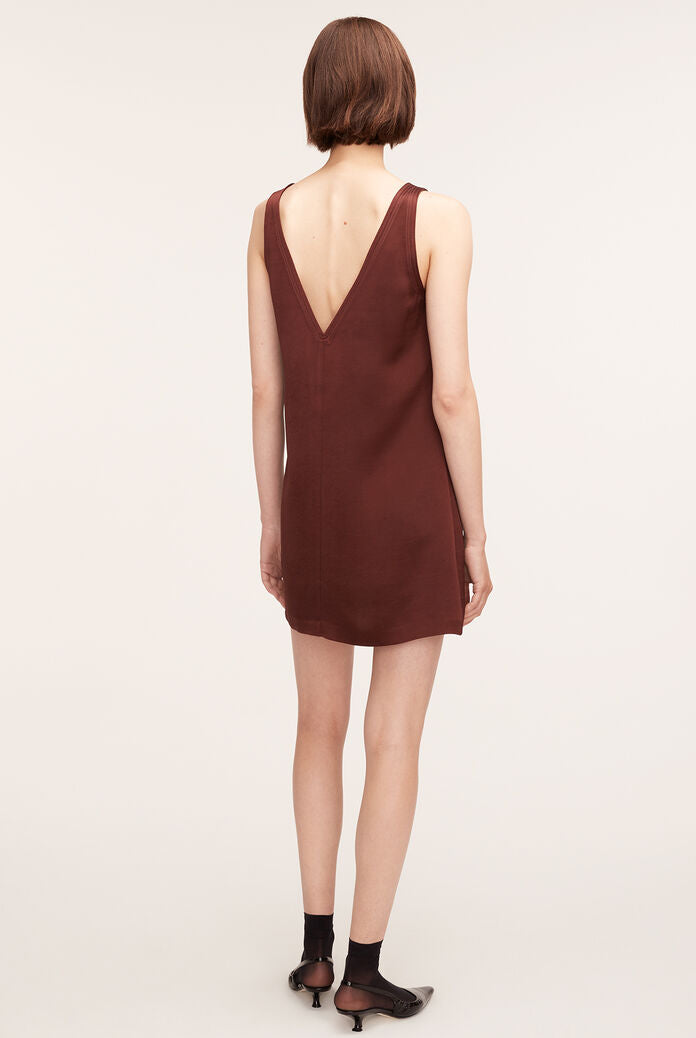 Heavy Satin Shift Dress - Raisin by Rebecca Taylor — alternate view