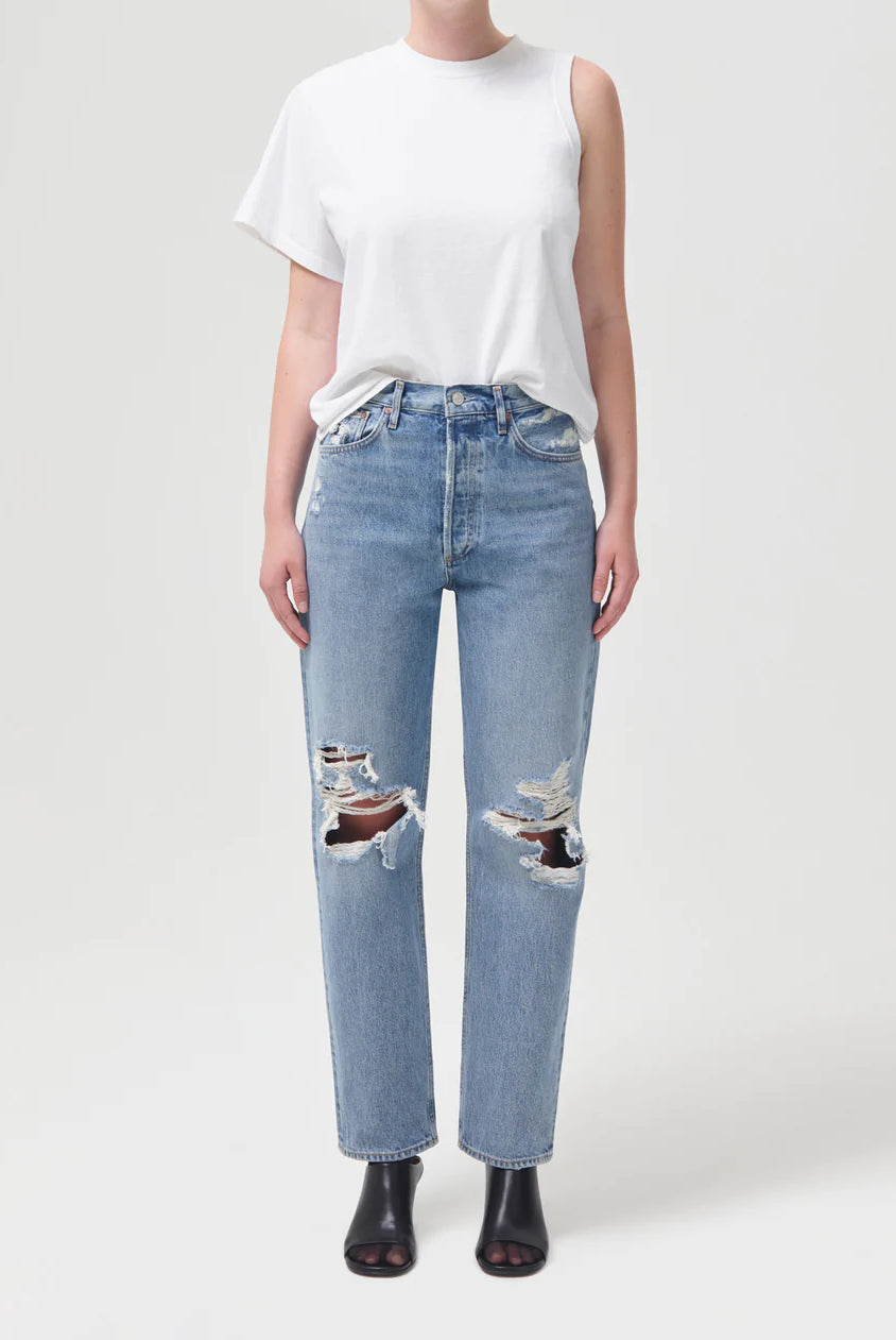 90s Mid Rise Loose Fit Jeans - Vanish