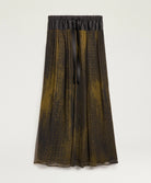 Momonì Liosa Long Bis Printed Silk Skirt - Bicolor Military, view 7