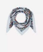 Liberty London Tropical Tree of Life Silk Scarf 90 - Blue, view 3