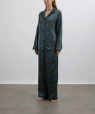 Liberty London Relaxed Silk-Satin Pyjama Set - Peacock Manor, view 2