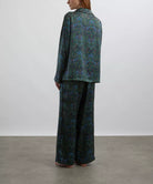 Liberty London Relaxed Silk-Satin Pyjama Set - Peacock Manor, view 3