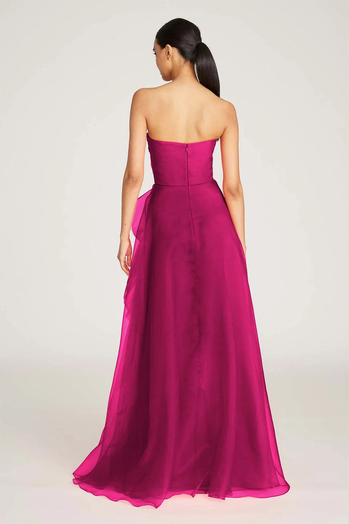 Theia Teresa Strapless Draped Gown - Sangria 25 South Boutiques Theia Teresa Strapless Draped Gown - Sangria 25 South Boutiques