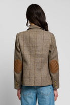 Central Park West Asher Mixed Plaid Riding Jacket - Khaki Mixed Plaid, view 2