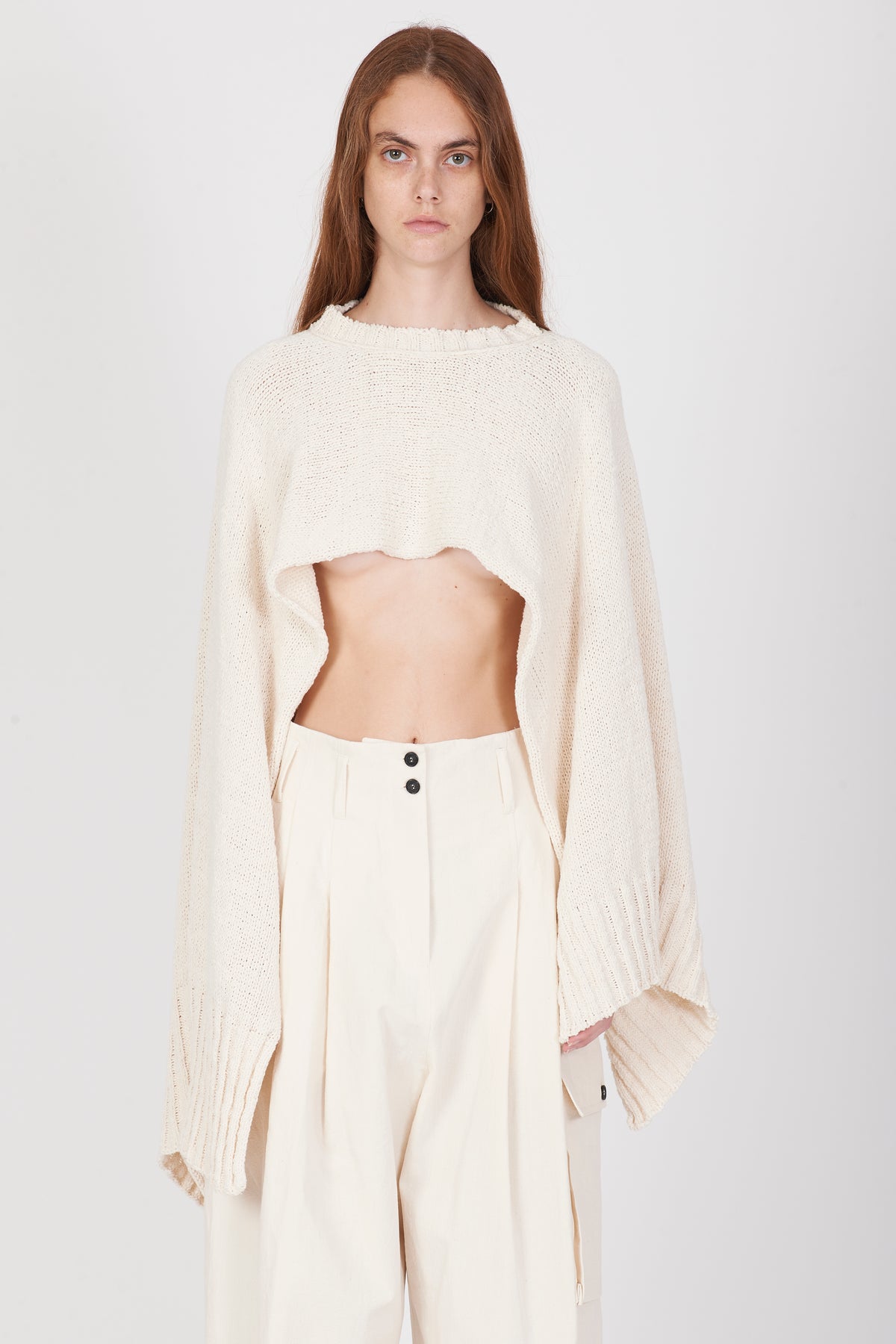 Cropped Cotton Soft Cape - Cream White– 25 South Boutiques