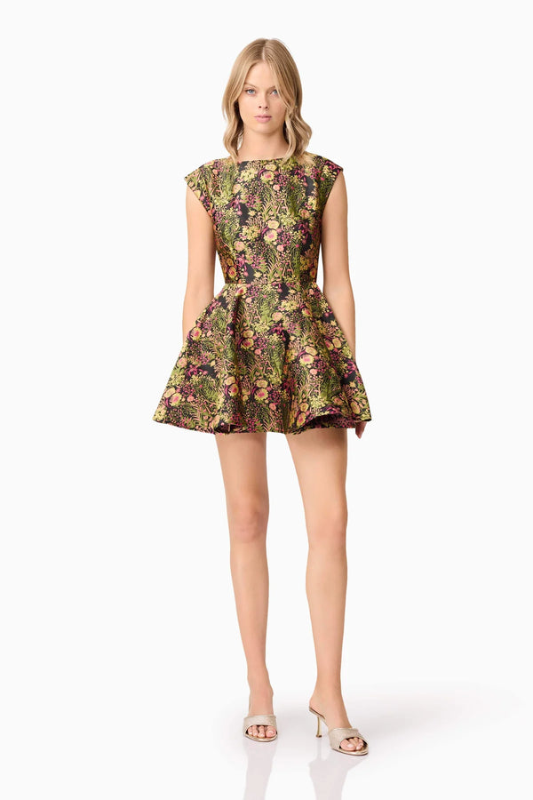 cerinthe satin floral mini dress Cerinthe Satin Floral Mini Dress