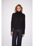 John & Jenn Emmett Knit Turtleneck Sweater - Caviar