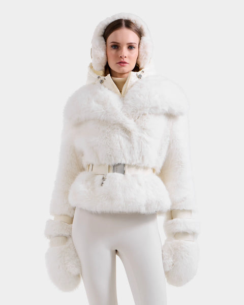 Chloe Faux Fur Removable Down Hood Dickie - Iceland– 25 South