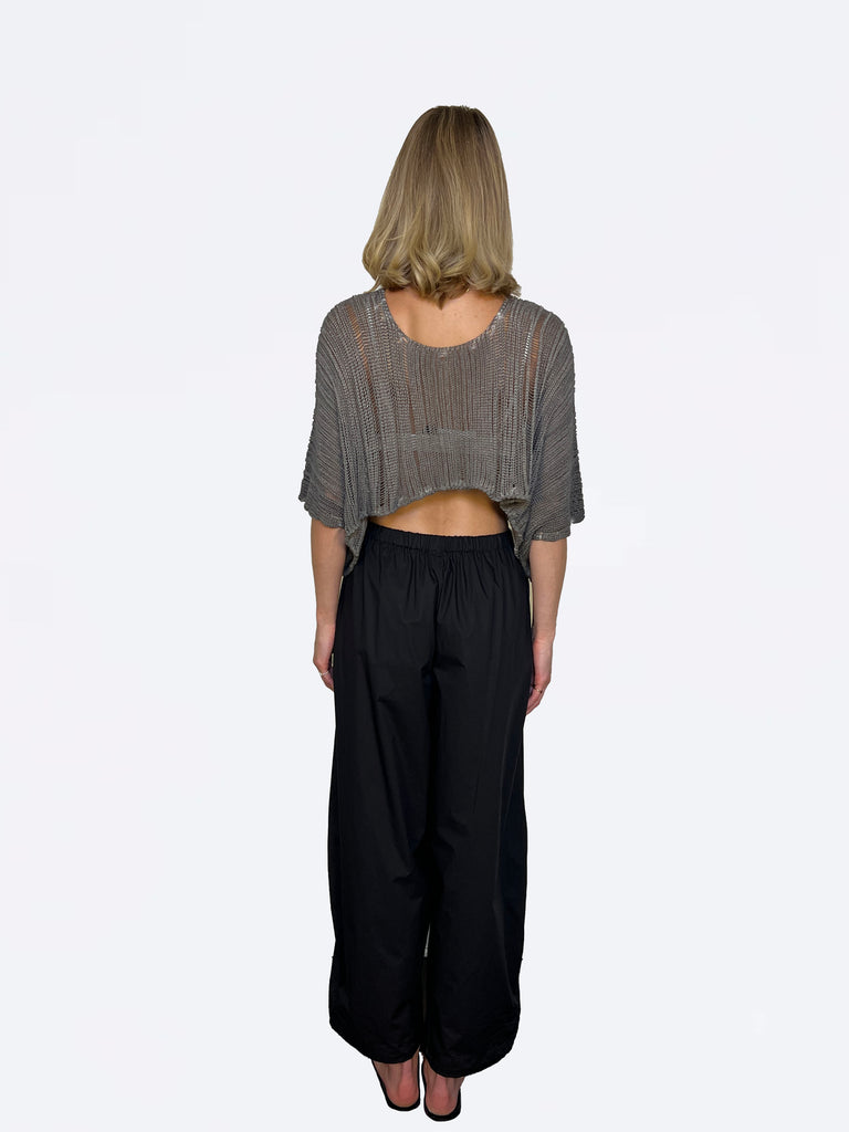 Crop Knit Tunic - Grey Old Dye