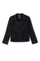 Johnny Was Kadir Seamed French Terry Jacket - Washed Black, view 4