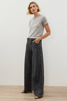 Johnny Was Kadir Five Pocket Sweat Pant - Washed Black