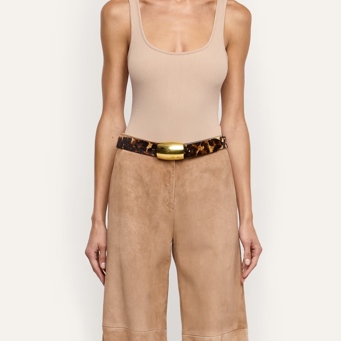 L'AGENCE Milou Belt - Leopard Calfhair, view 4