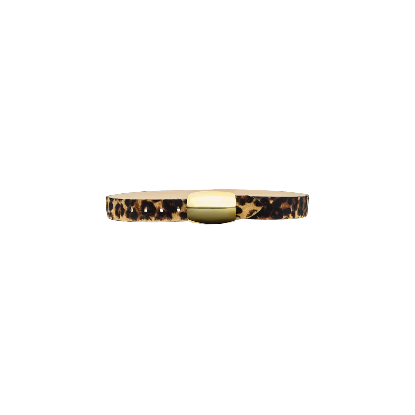 L'AGENCE Milou Belt - Leopard Calfhair, view 2