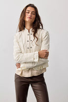 Cloud Nine Ruffle Band Jacket - Tea Combo by Free People — view 4