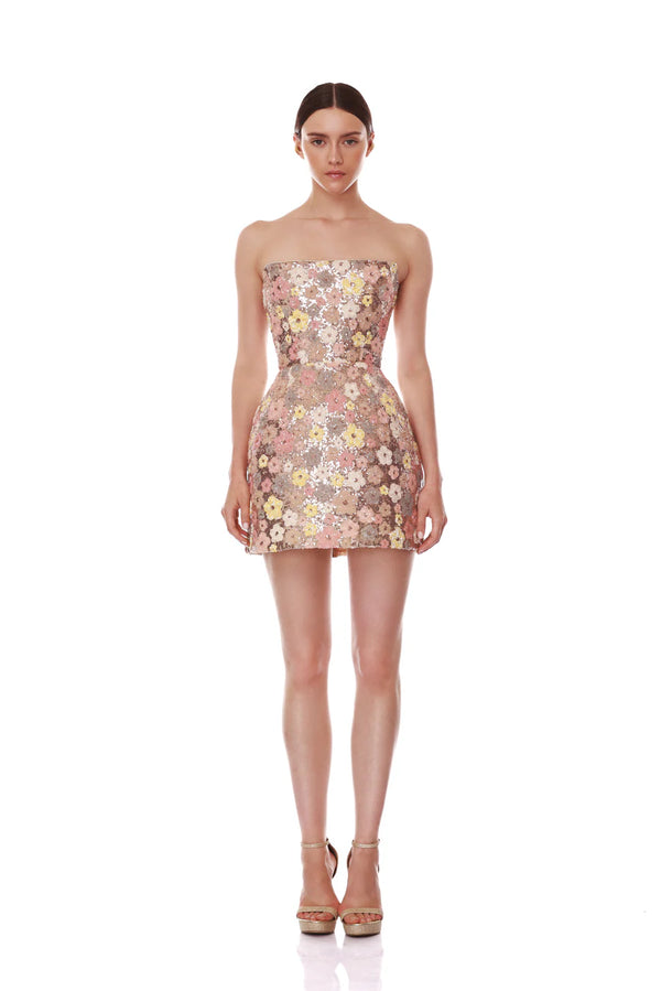 bouquet maraya mini dress in black multi Bronx and Banco BOUQUET MARAYA Black Multi