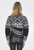 Nordic Knit Crewneck Sweater - Black Off White