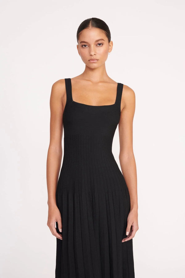 staud ilana dress black silver STAUD Ilana Dress Black