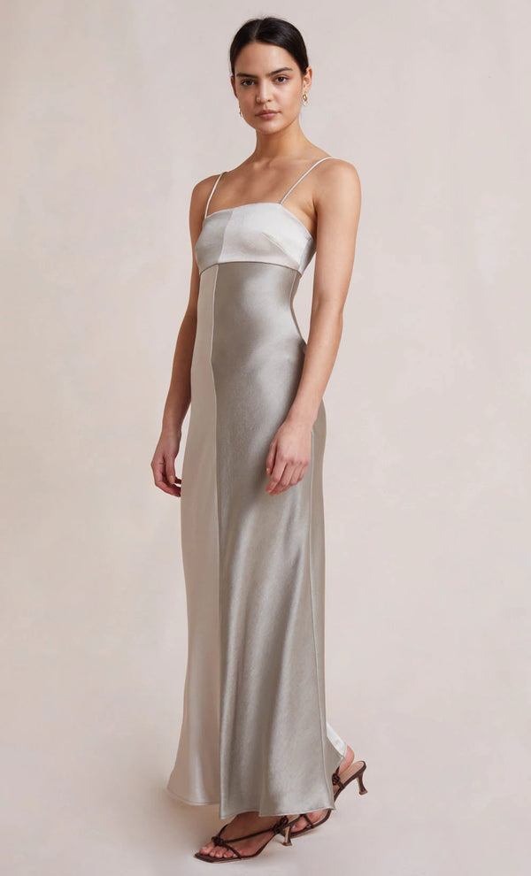 Nadia Bustier Maxi Dress - Straw / Ivory 25 South Boutiques Nadia Bustier Maxi Dress - Straw / Ivory 25 South Boutiques
