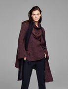 2 Sided Mohair Scarf - Plum