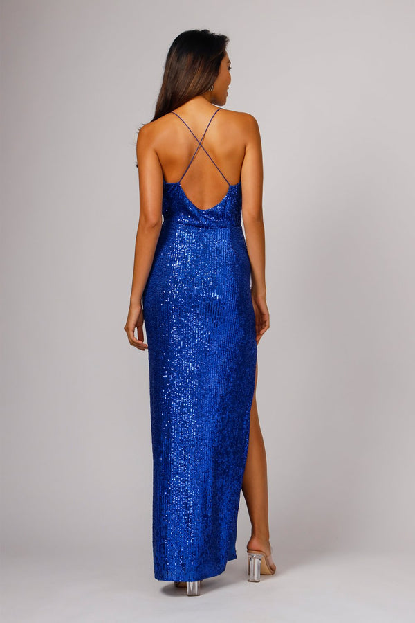 jay godfrey blue dress $425 Jay Godfrey Women's Navy Blue V-Neck Long Sleeve Front Wrap Dress Size 6