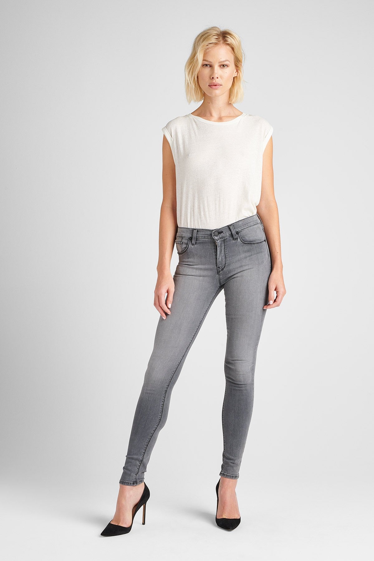 Hudson Nico Mid Rise Super Skinny Trooper Grey– 25 South Boutiques